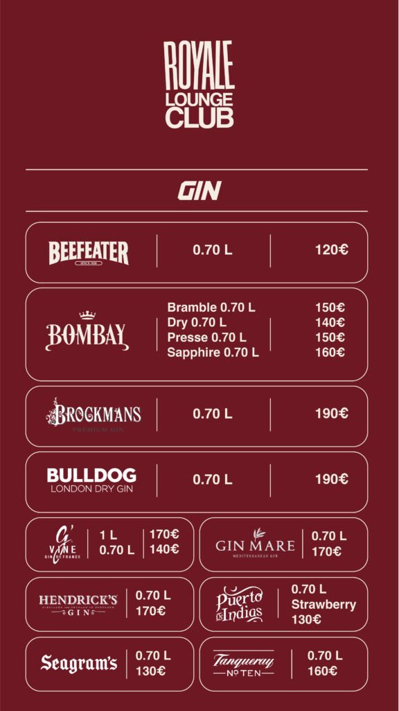 Carta de Bebidas Página 2