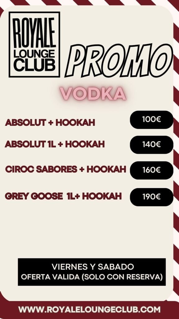 Promo Vodka Royale Lounge Club